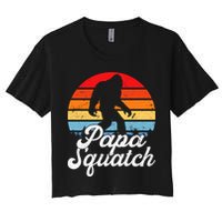 Papa Squatch Dad Bigfoot Sasquatch Plus Size Crop Top