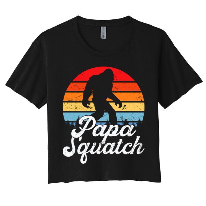 Papa Squatch Dad Bigfoot Sasquatch Plus Size Crop Top