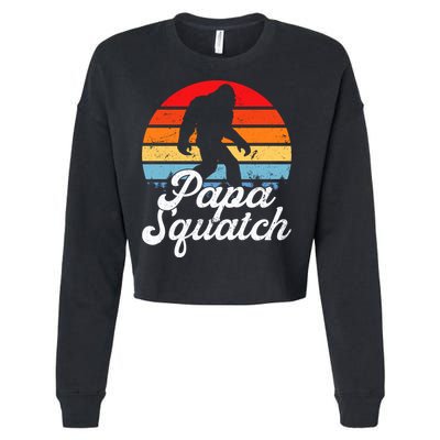 Papa Squatch Dad Bigfoot Sasquatch Plus Size Cropped Pullover Crew