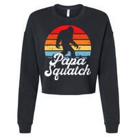 Papa Squatch Dad Bigfoot Sasquatch Plus Size Cropped Pullover Crew