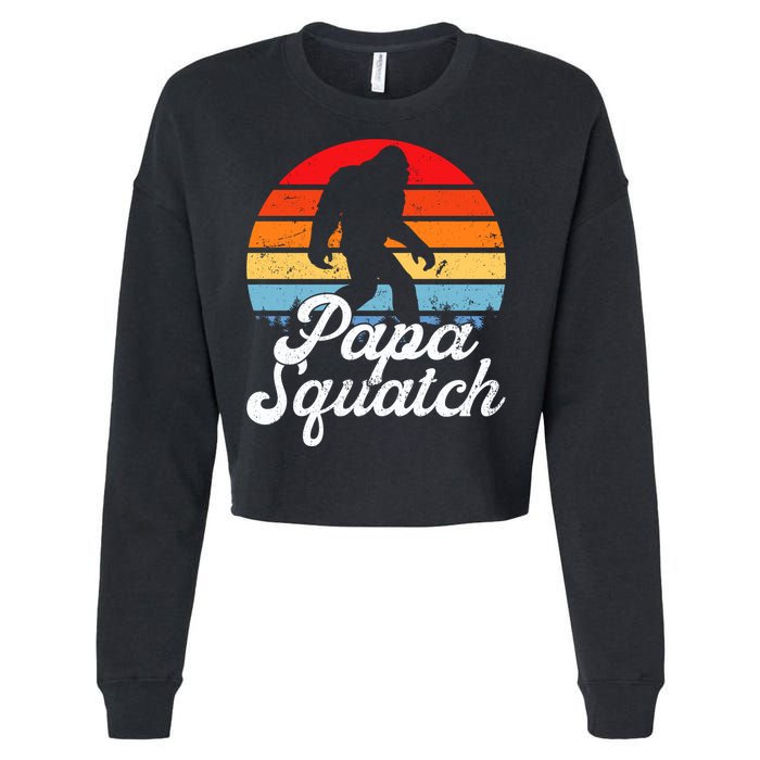 Papa Squatch Dad Bigfoot Sasquatch Plus Size Cropped Pullover Crew