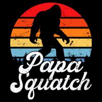 Papa Squatch Dad Bigfoot Sasquatch Plus Size Cropped Pullover Crew