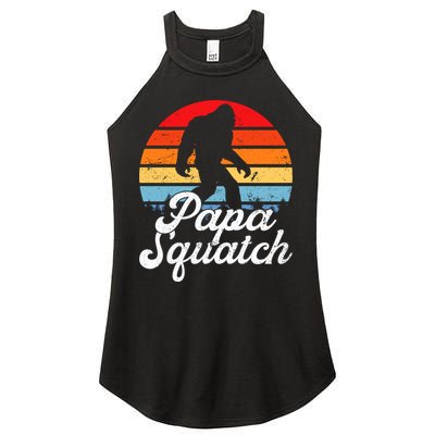 Papa Squatch Dad Bigfoot Sasquatch Plus Size Women's Perfect Tri Rocker Tank