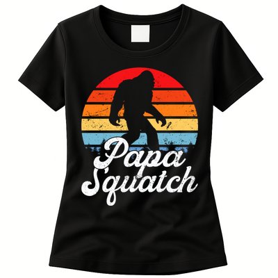 Papa Squatch Dad Bigfoot Sasquatch Plus Size Womens T-Shirt