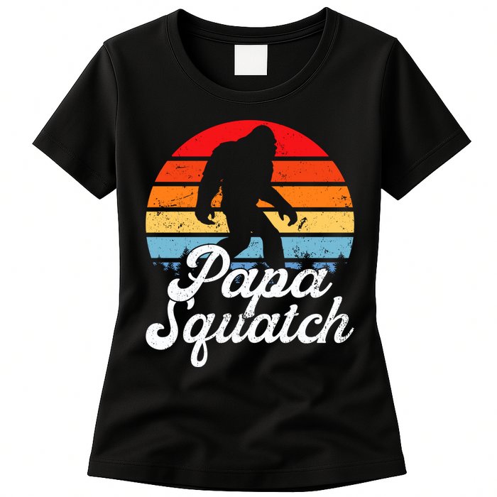 Papa Squatch Dad Bigfoot Sasquatch Plus Size Womens T-Shirt