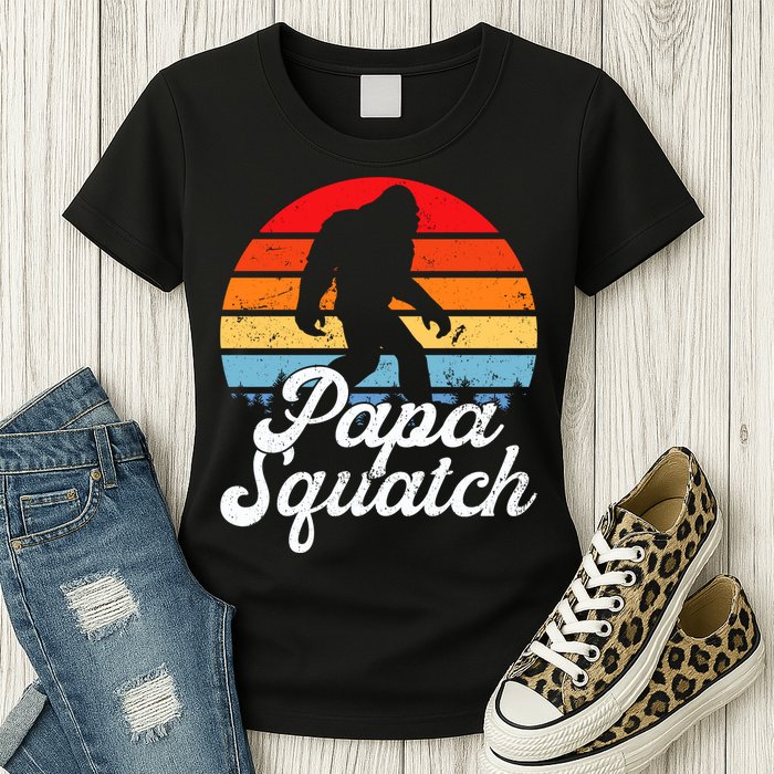Papa Squatch Dad Bigfoot Sasquatch Plus Size Womens T-Shirt