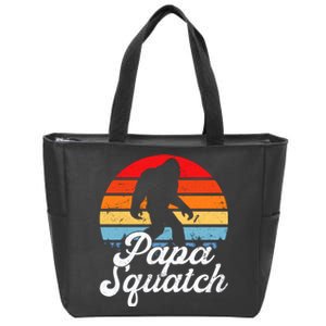 Papa Squatch Dad Bigfoot Sasquatch Plus Size Zip Tote Bag