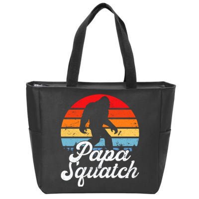 Papa Squatch Dad Bigfoot Sasquatch Plus Size Zip Tote Bag