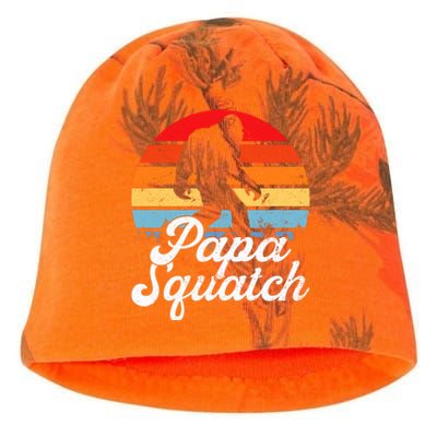 Papa Squatch Dad Bigfoot Sasquatch Plus Size Kati - Camo Knit Beanie