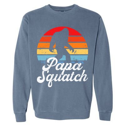 Papa Squatch Dad Bigfoot Sasquatch Plus Size Garment-Dyed Sweatshirt