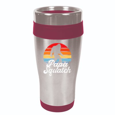 Papa Squatch Dad Bigfoot Sasquatch Plus Size 16oz Travel Tumbler