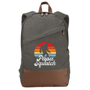 Papa Squatch Dad Bigfoot Sasquatch Plus Size Cotton Canvas Backpack