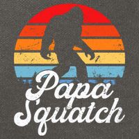 Papa Squatch Dad Bigfoot Sasquatch Plus Size Cotton Canvas Backpack