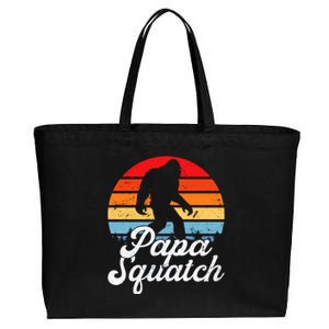 Papa Squatch Dad Bigfoot Sasquatch Plus Size Cotton Canvas Jumbo Tote