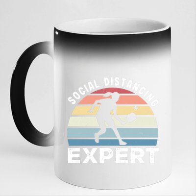 Pickelball Social Distancing Expert 11oz Black Color Changing Mug