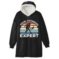 Pickelball Social Distancing Expert Hooded Wearable Blanket