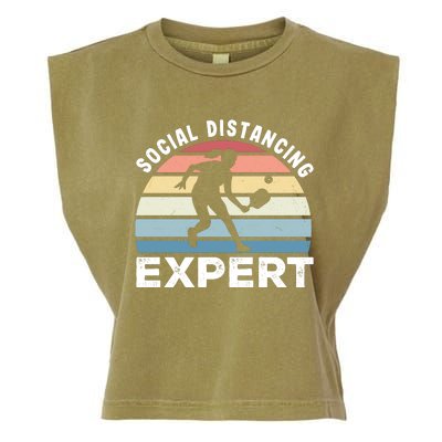 Pickelball Social Distancing Expert Garment-Dyed Women's Muscle Tee