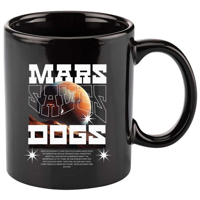 Planet Saves Dogs 11oz C Handle Ceramic Mug