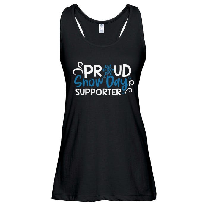 Proud Snow Day Supporter Gift Ladies Essential Flowy Tank