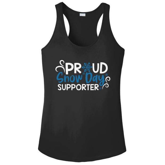 Proud Snow Day Supporter Gift Ladies PosiCharge Competitor Racerback Tank