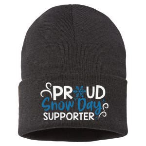 Proud Snow Day Supporter Gift Sustainable Knit Beanie