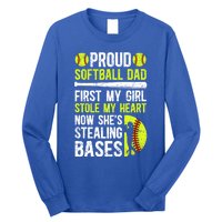 Proud Softball Dad Of A Softball Player Dad Softball Father Gift Long Sleeve Shirt