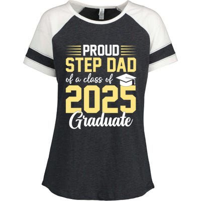 Proud Step Dad Of A Class Of 2025 Graduate Senior Graduation Gift Enza Ladies Jersey Colorblock Tee