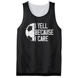 Proud Soccer Dad I Yell Because I Care Mesh Reversible Basketball Jersey Tank