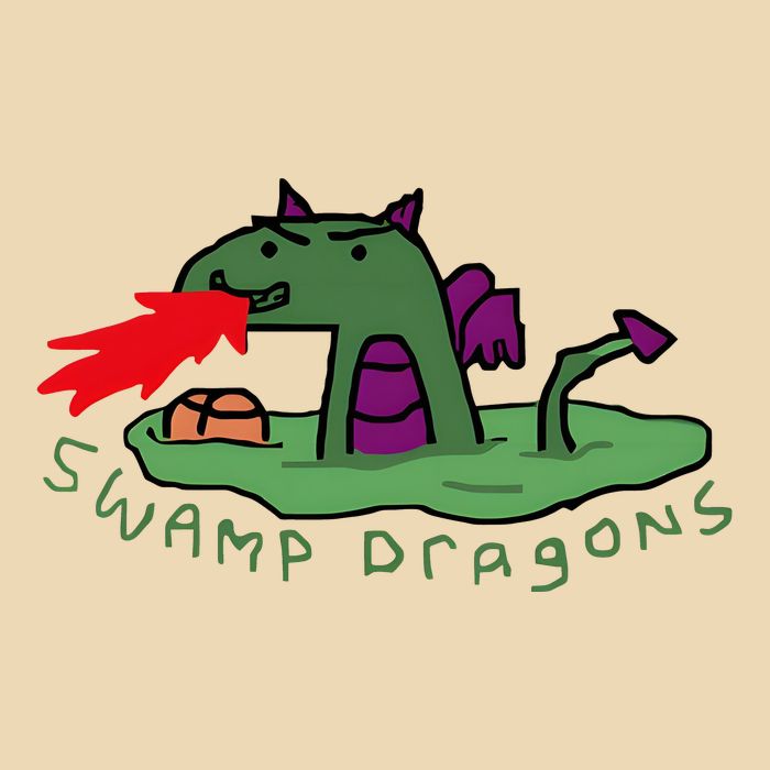 Paint Swamp Dragons Drawstring Bag