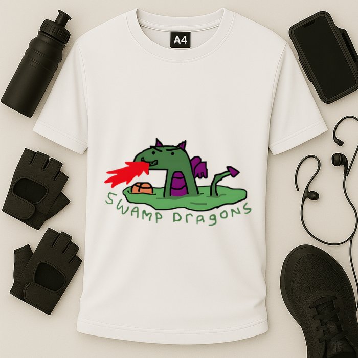 Paint Swamp Dragons Cooling Performance Crew T-Shirt