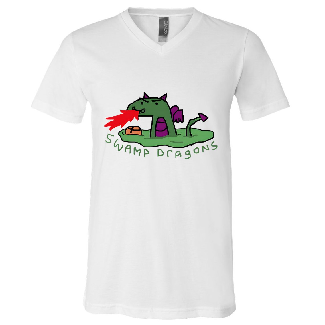 Paint Swamp Dragons V-Neck T-Shirt