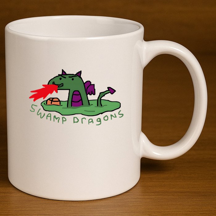 Paint Swamp Dragons 11oz C Handle Ceramic Mug