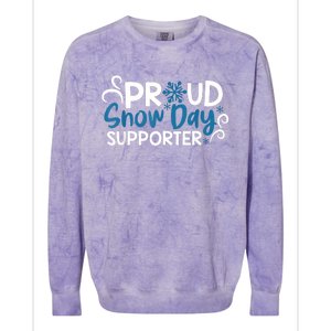 Proud Snow Day Supporter Colorblast Crewneck Sweatshirt