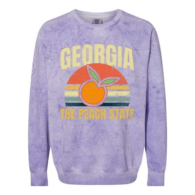 Peach State Design Georgia Peach Colorblast Crewneck Sweatshirt