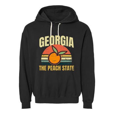 Peach State Design Georgia Peach Garment-Dyed Fleece Hoodie