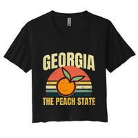 Peach State Design Georgia Peach Women's Crop Top Tee