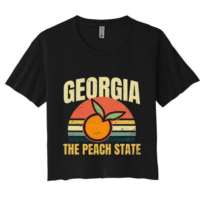 Peach State Design Georgia Peach Women's Crop Top Tee