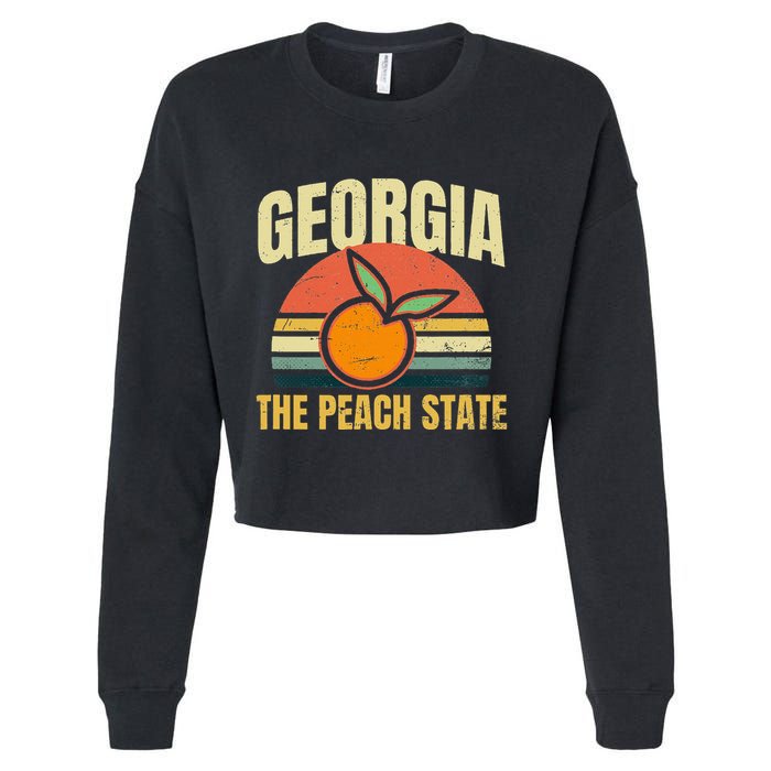 Peach State Design Georgia Peach Cropped Pullover Crew