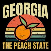 Peach State Design Georgia Peach Cropped Pullover Crew