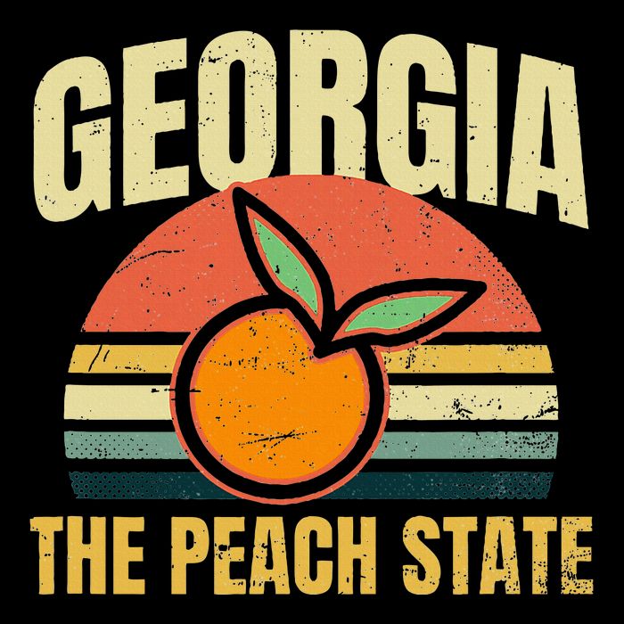 Peach State Design Georgia Peach Cropped Pullover Crew