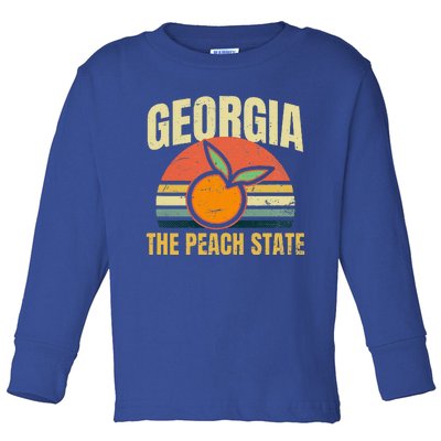 Peach State Design Georgia Peach Toddler Long Sleeve Shirt