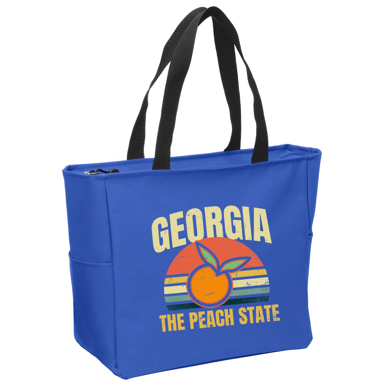 Peach State Design Georgia Peach Zip Tote Bag