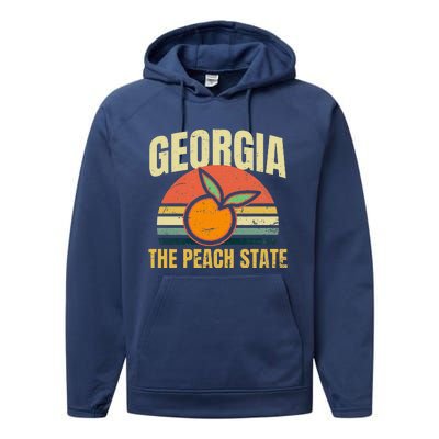 Peach State Design Georgia Peach Performance Fleece Hoodie