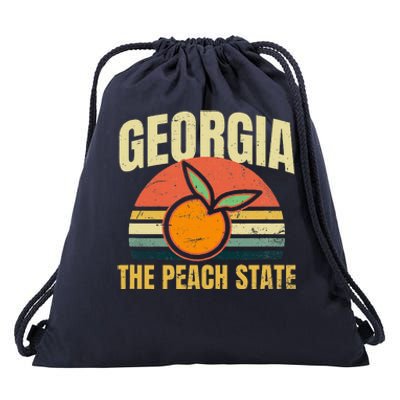 Peach State Design Georgia Peach Drawstring Bag