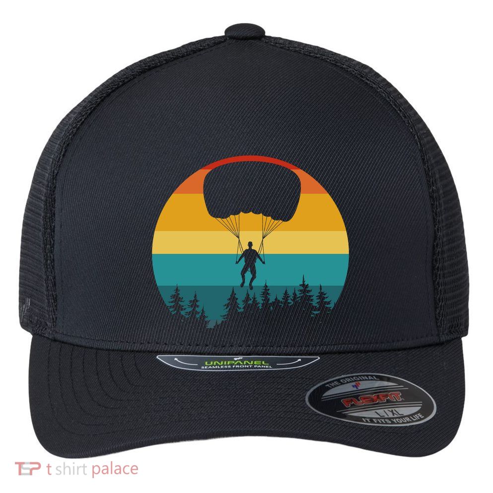 Parasailing Sunset Design Flexfit Unipanel Trucker Cap