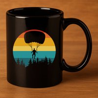 Parasailing Sunset Design 11oz C Handle Ceramic Mug