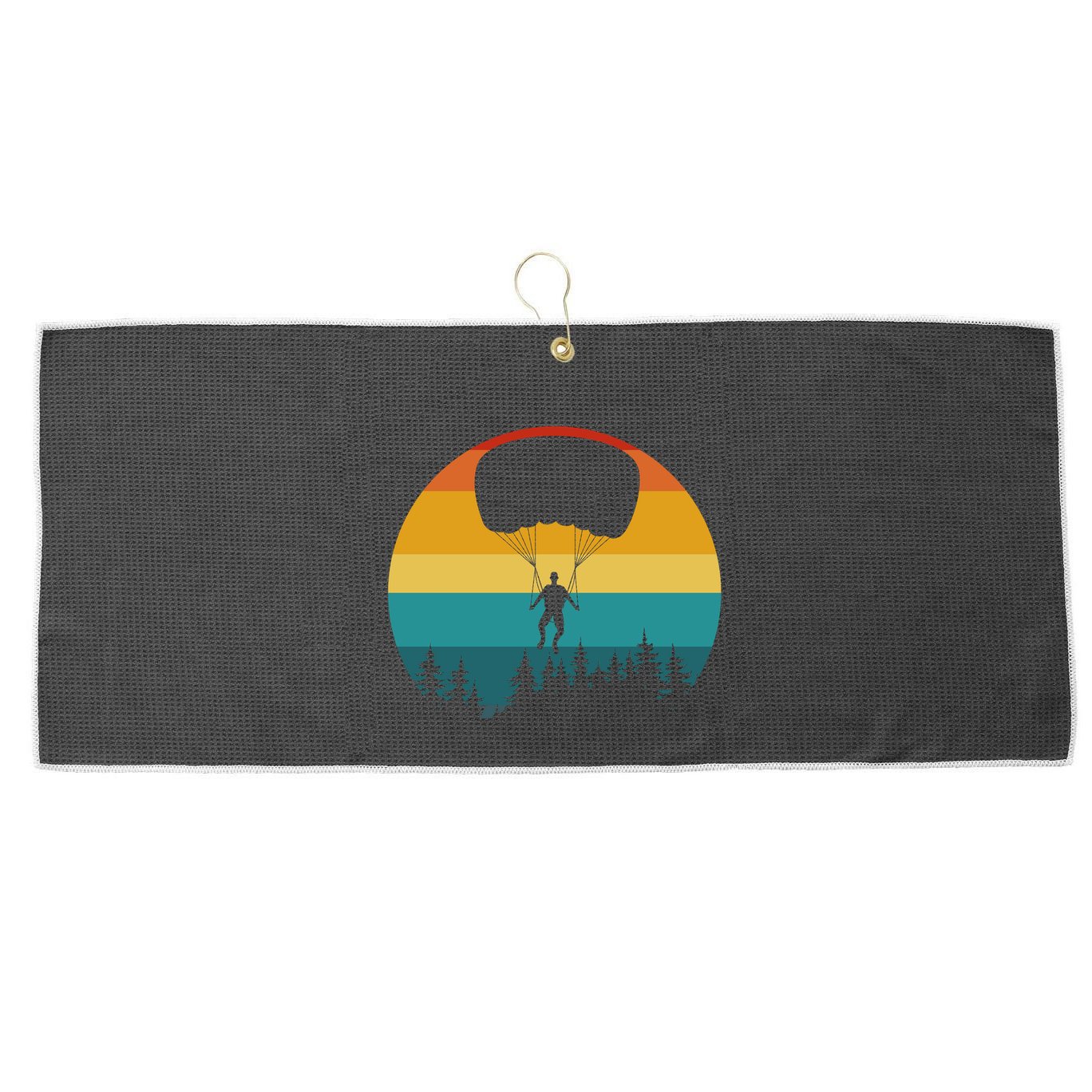 Parasailing Sunset Design Large Microfiber Waffle Golf Towel