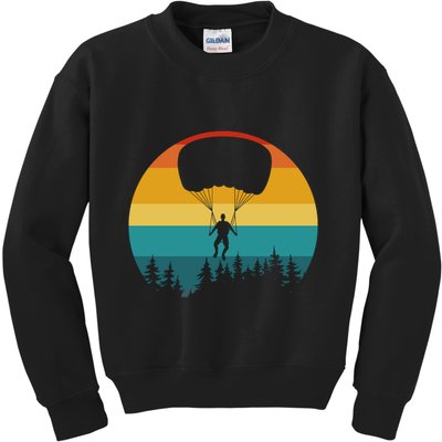Parasailing Sunset Design Kids Sweatshirt