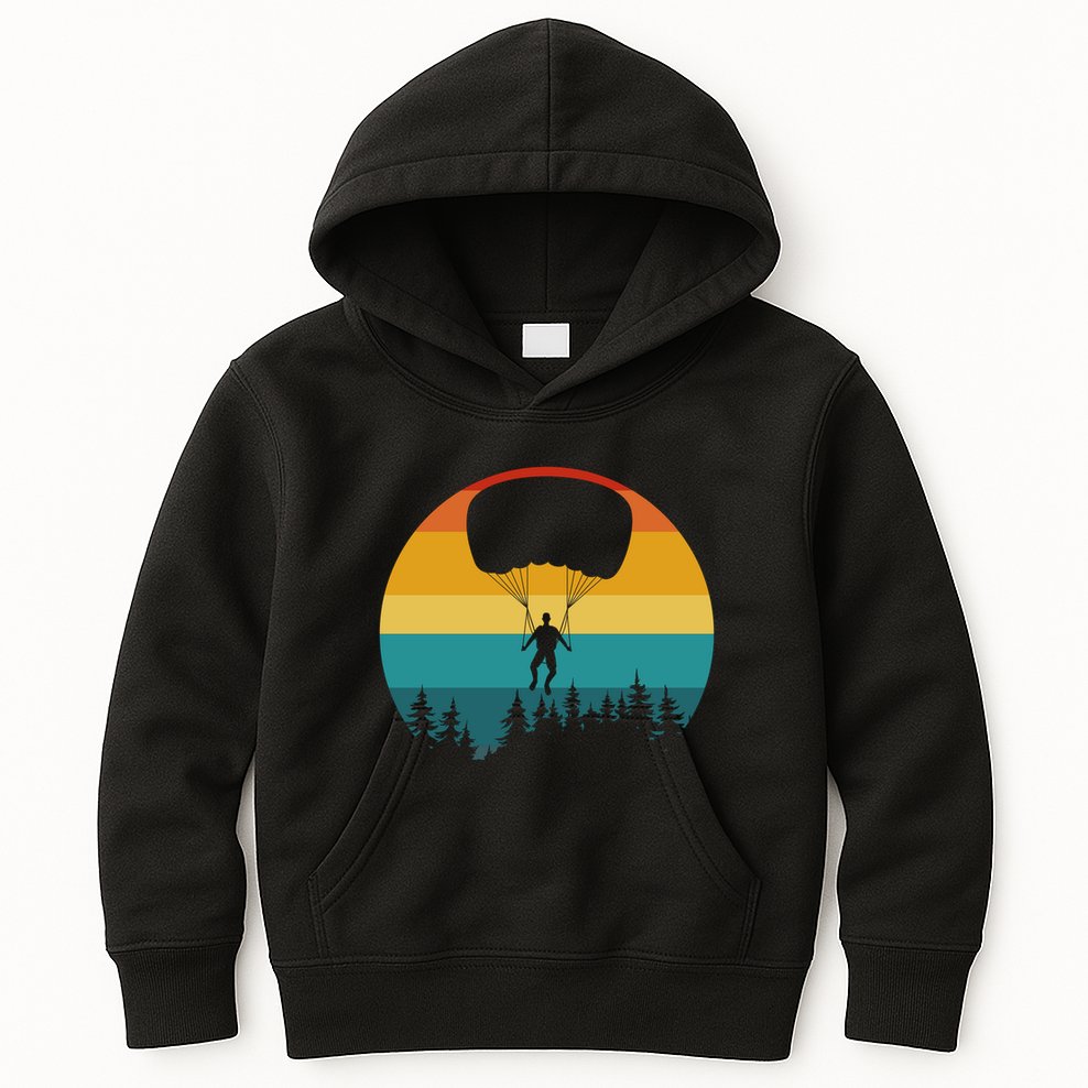 Parasailing Sunset Design Kids Hoodie