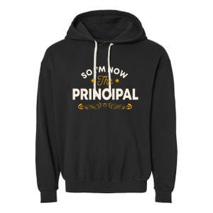 Principal School Director Head Teacher Instructor Headmaster Garment-Dyed Fleece Hoodie